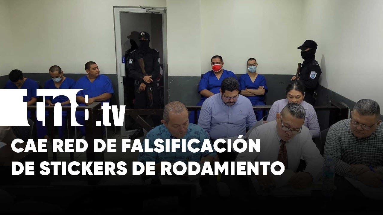 Caen integrantes de banda que falsificaba stickers de rodamiento en Managua