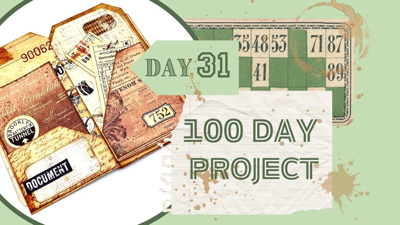 DAY 31 - TAG BOOKLET -  #the100dayproject #junkjournalideas #papercraft #craftwithme