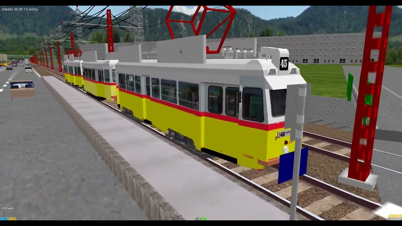OpenBVE: Menvár fictional tram line 45 (2015 version): Ganz UV