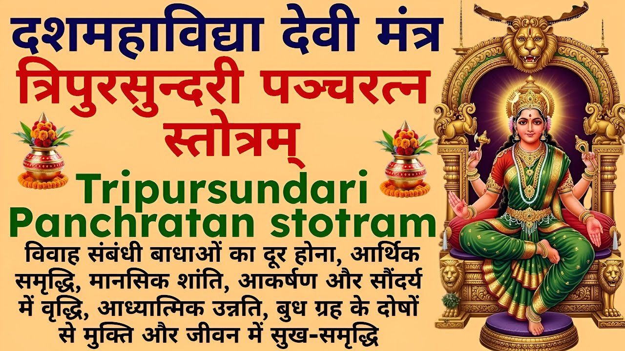 त्रिपुरसुन्दरी पञ्चरत्नस्तोत्रम् | महाशक्ति स्तुति | Tripura Sundari Panchratna Stotram