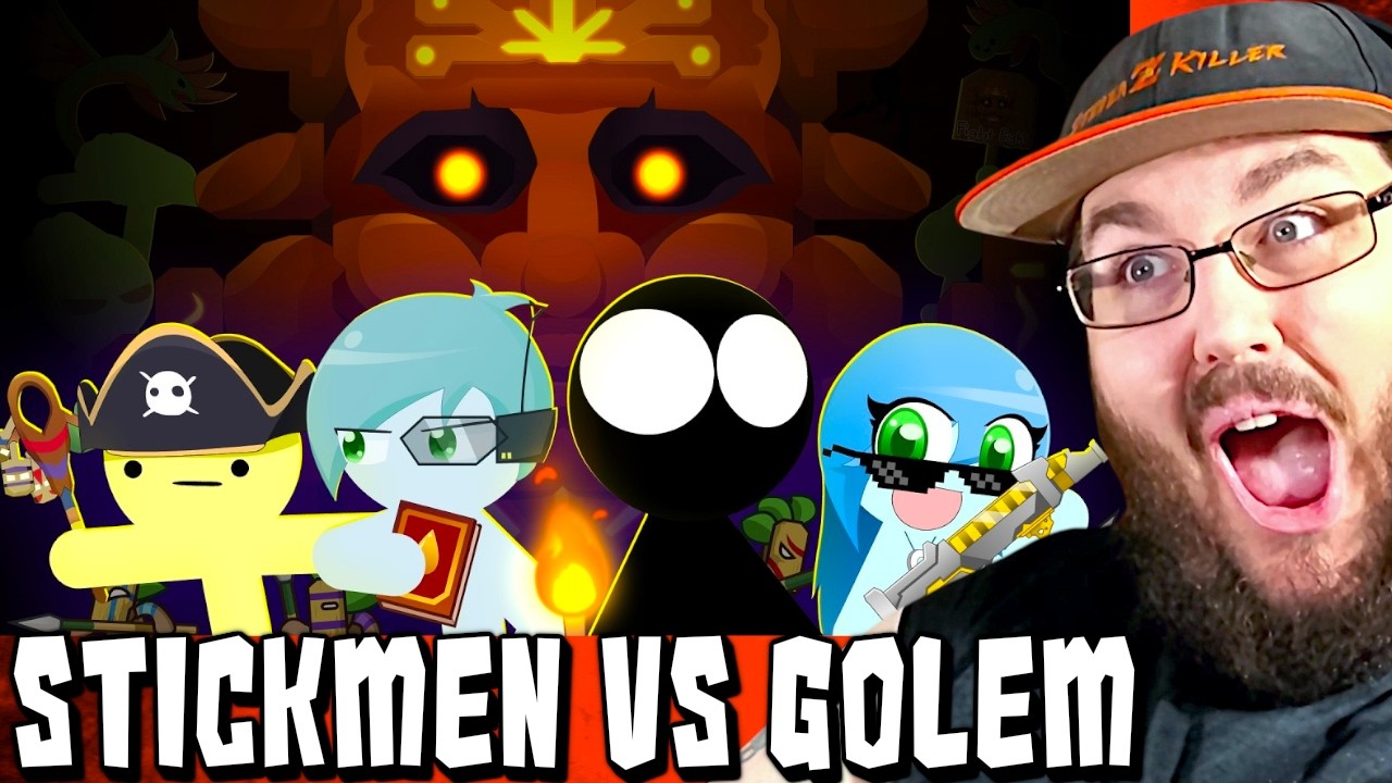 Stickmen vs Golem - Terraria Animation REACTION!!!