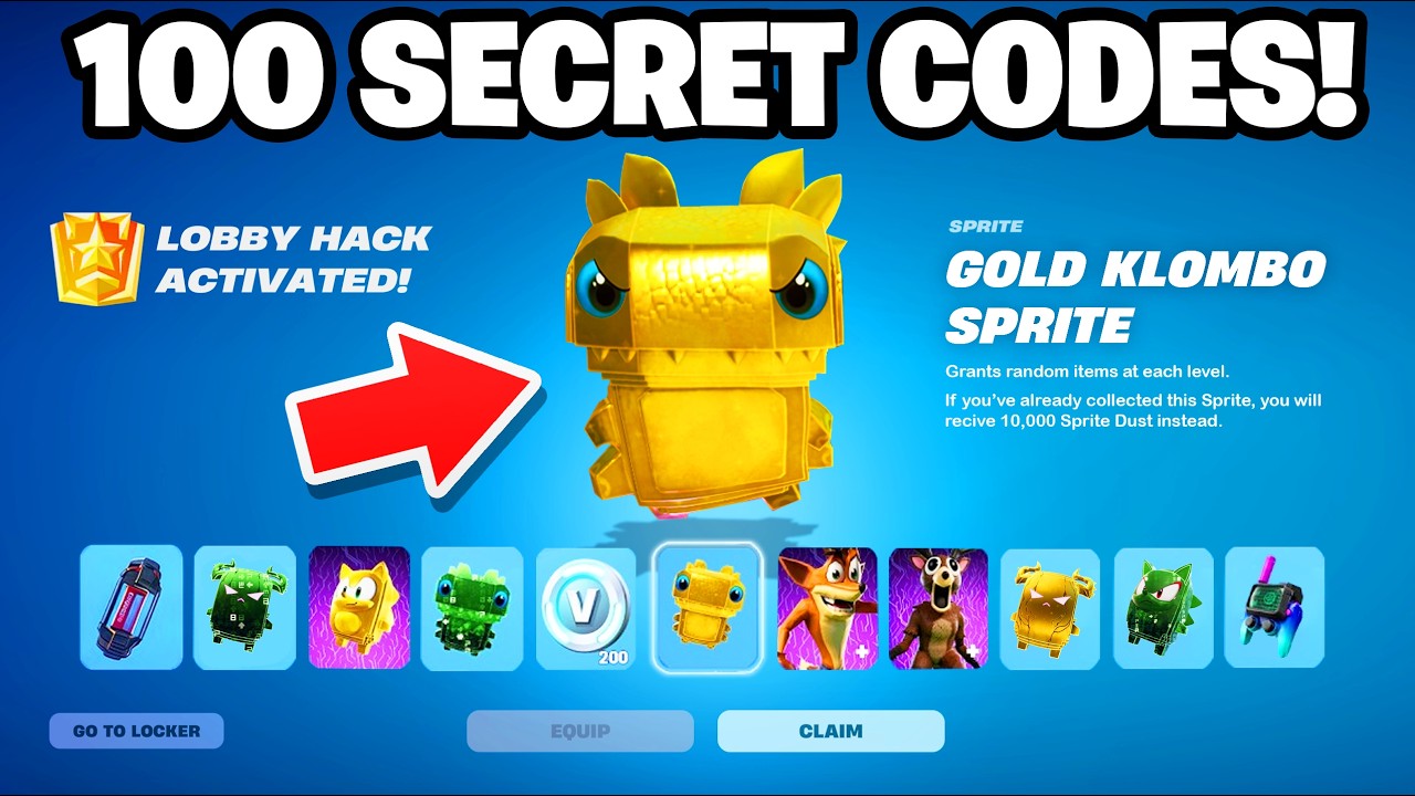 100 секретных кодов для ЛОББИ в Fortnite ПРЯМО СЕЙЧАС! (Все коды)