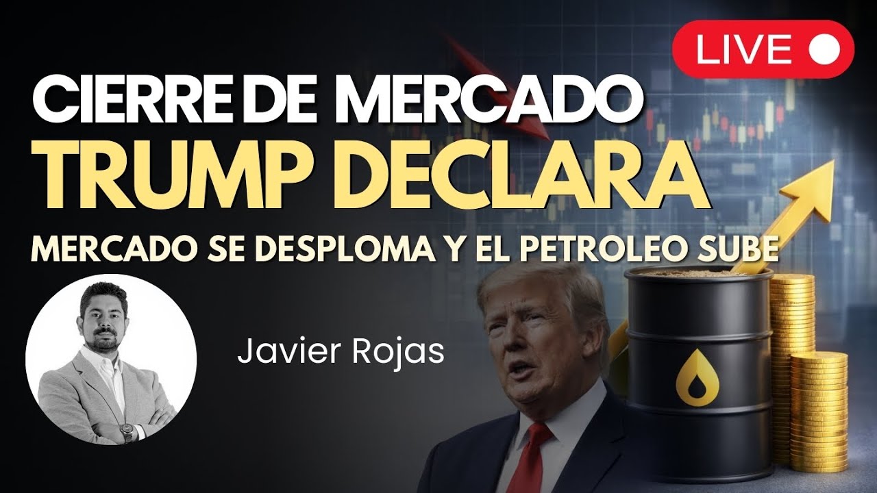 Trump declara, el mercado se desploma. EN VIVO 🔴 Cierre del Mercado  | Market Close en Español