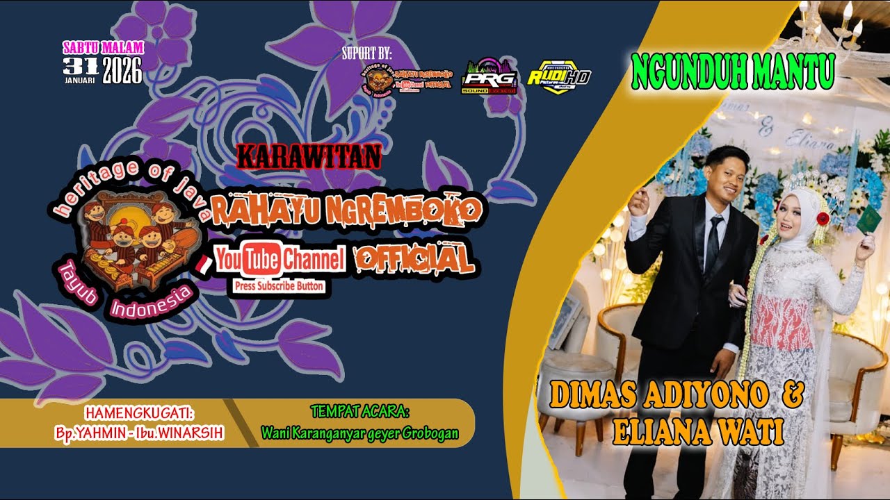 LIVE TAYUB RAHAYU NGREMBOKO || NGUNDUH MANTU DIMAS ADIYONO & ELIANA WATI || PUTR RAGIL AUDIO