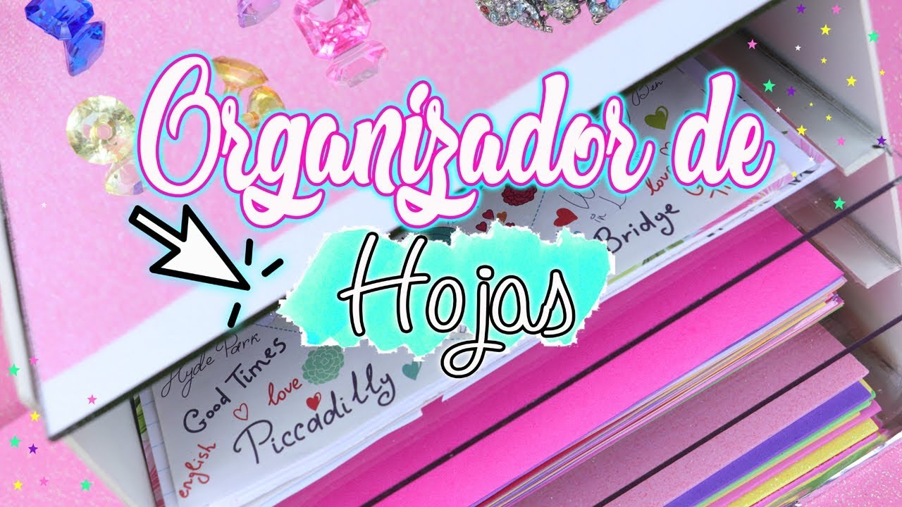 Organizador de PAPELES para Oficina (con cartón y espejo)