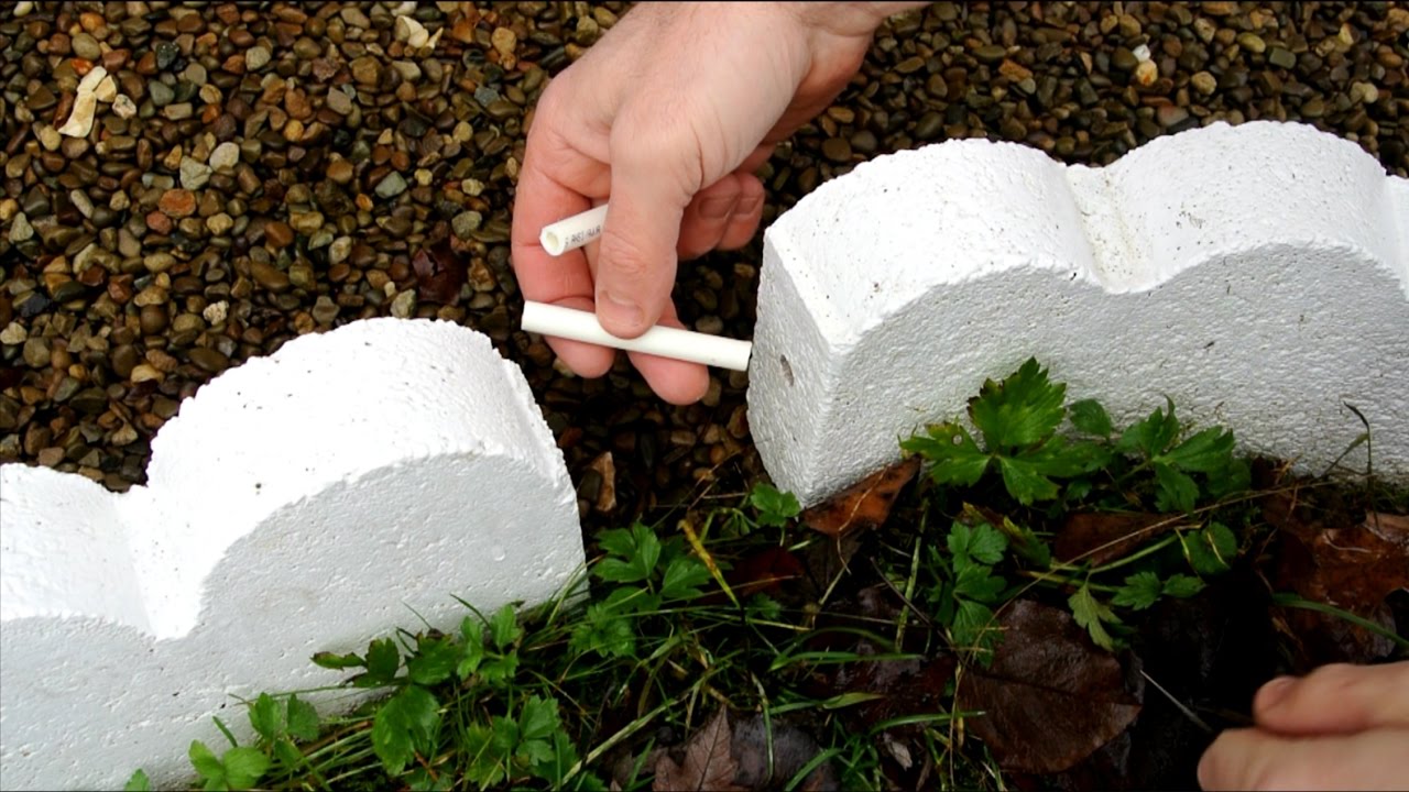 Anti-tip concrete edging connections