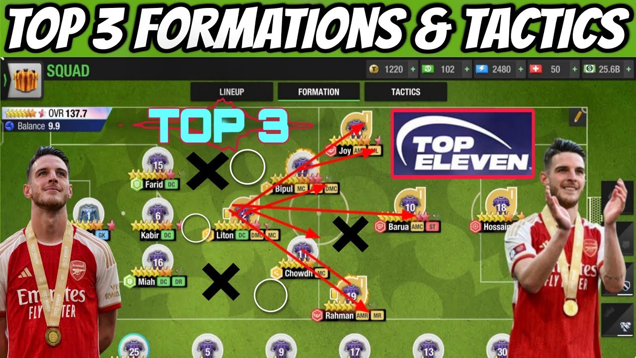 Top 3 Formations and Tactics in Top Eleven 2025