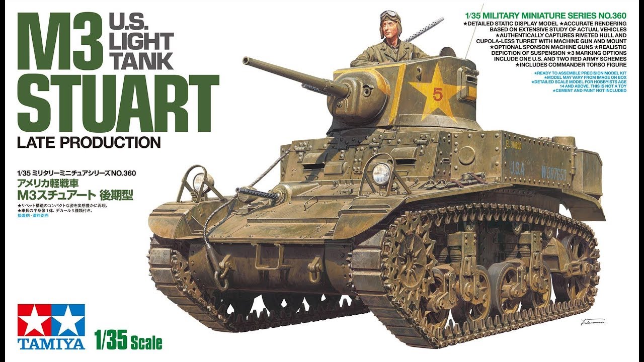 Building the new Tamiya 1/35 M3 Stuart brand new kit