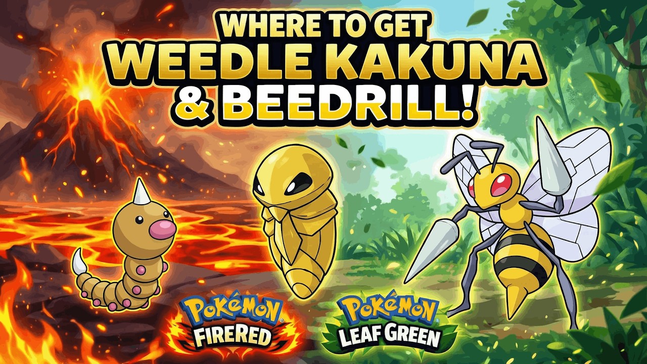 Где найти Видла, Какуну и Бидрилла в Pokemon Fire Red и Leaf Green?