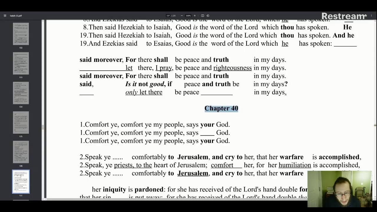 Update on the Reconstructed Bible Project Part Two