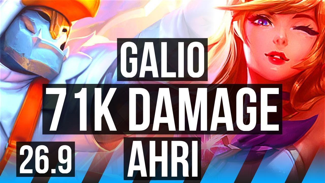 GALIO vs AHRI (MID) | 71K damage, Dark Harvest | EUW Master | 26.9