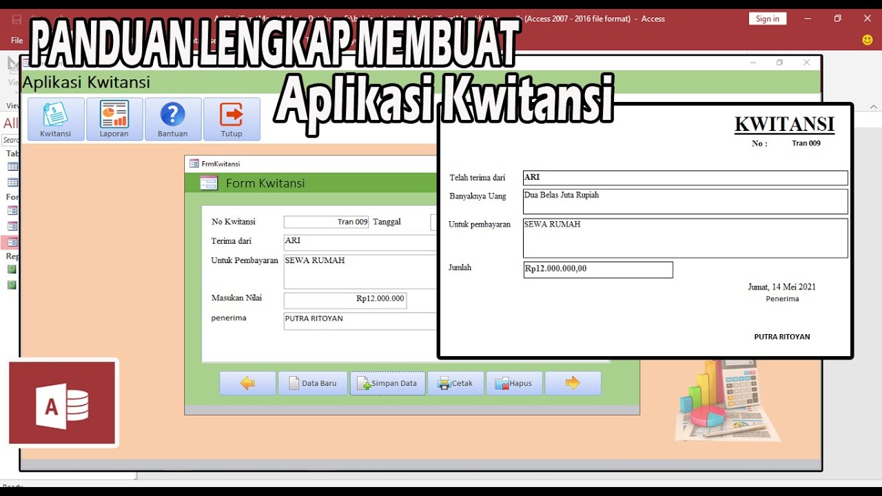 Tutorial Microsoft Acces Membuat Aplikasi Kwitansi