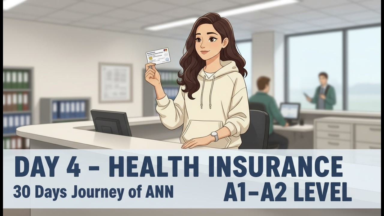 Easy German Conversations for Beginners (A1–A2) | Health Insurance | Student Life in Germany