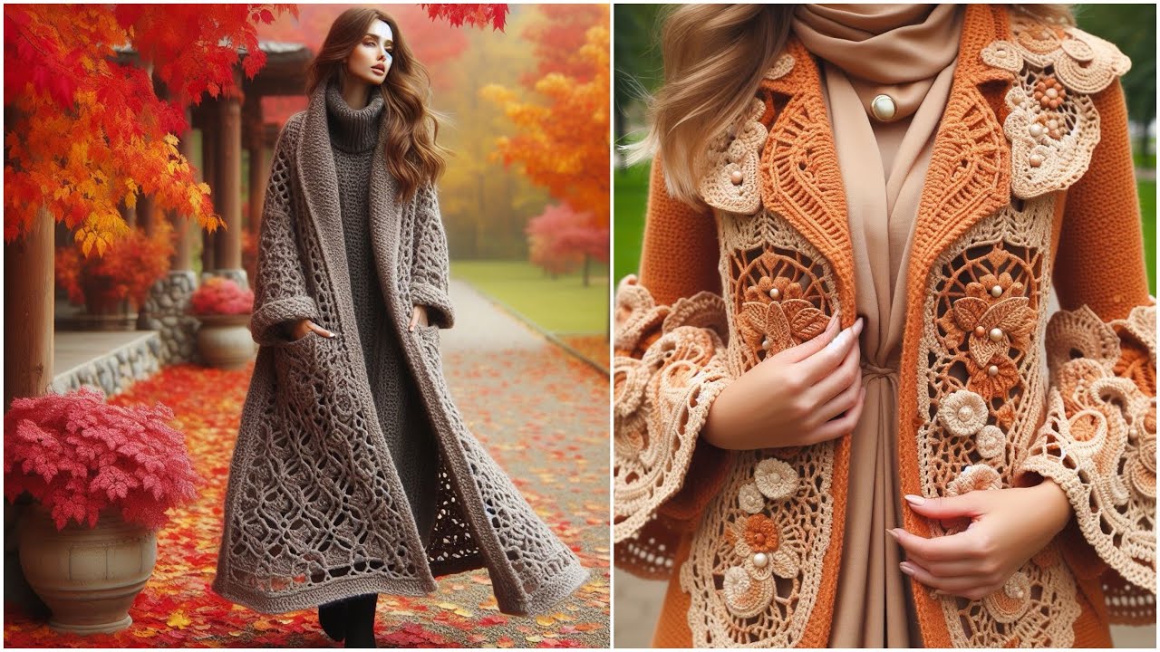 Beautiful Coat 2024 knitted With Wool (share ideas) #knitted #blousedesign #crochet