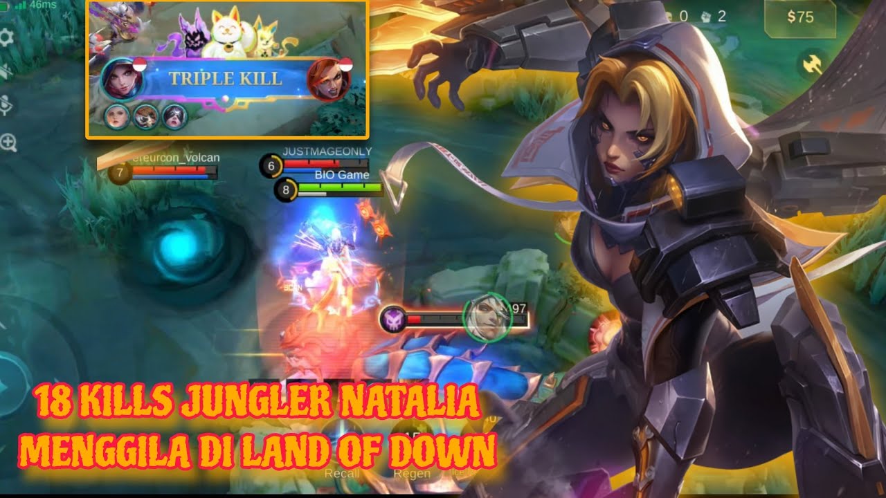 NATALIA JUNGLER MENGGILA DI LAND OF DOWN MOBILE LEGENDS BANG BANG