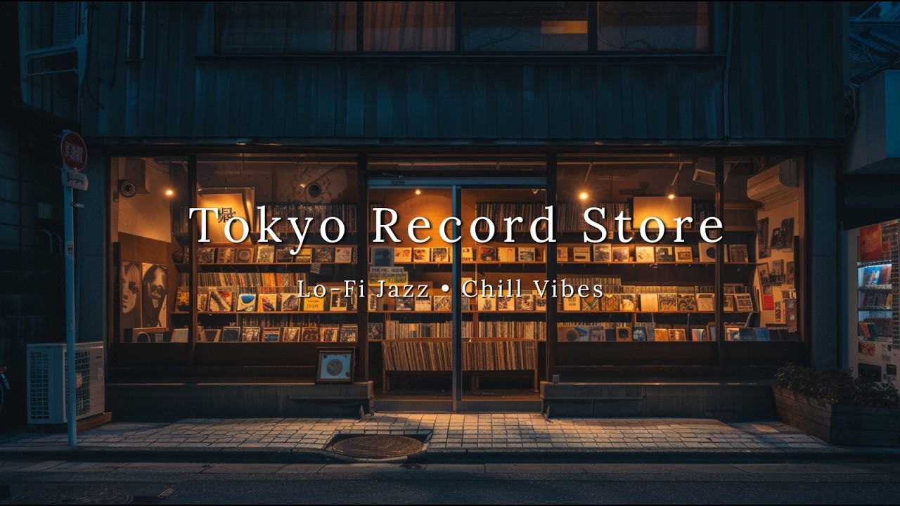Playlist🎧 도쿄 밤거리 레코드샵에서 듣는 로파이 재즈 | Tokyo Lofi Jazz Study Music  