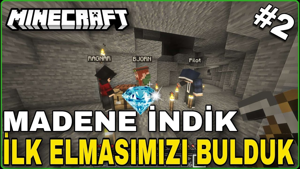 MADENDE İLK ELMASIMIZI BULDUK / YENİ MUAZZAM GRAFİKLER / mine craft #2