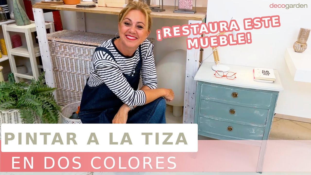 Cómo PINTAR a la TIZA con dos colores // Renovamos este mueble con CHALKPAINT