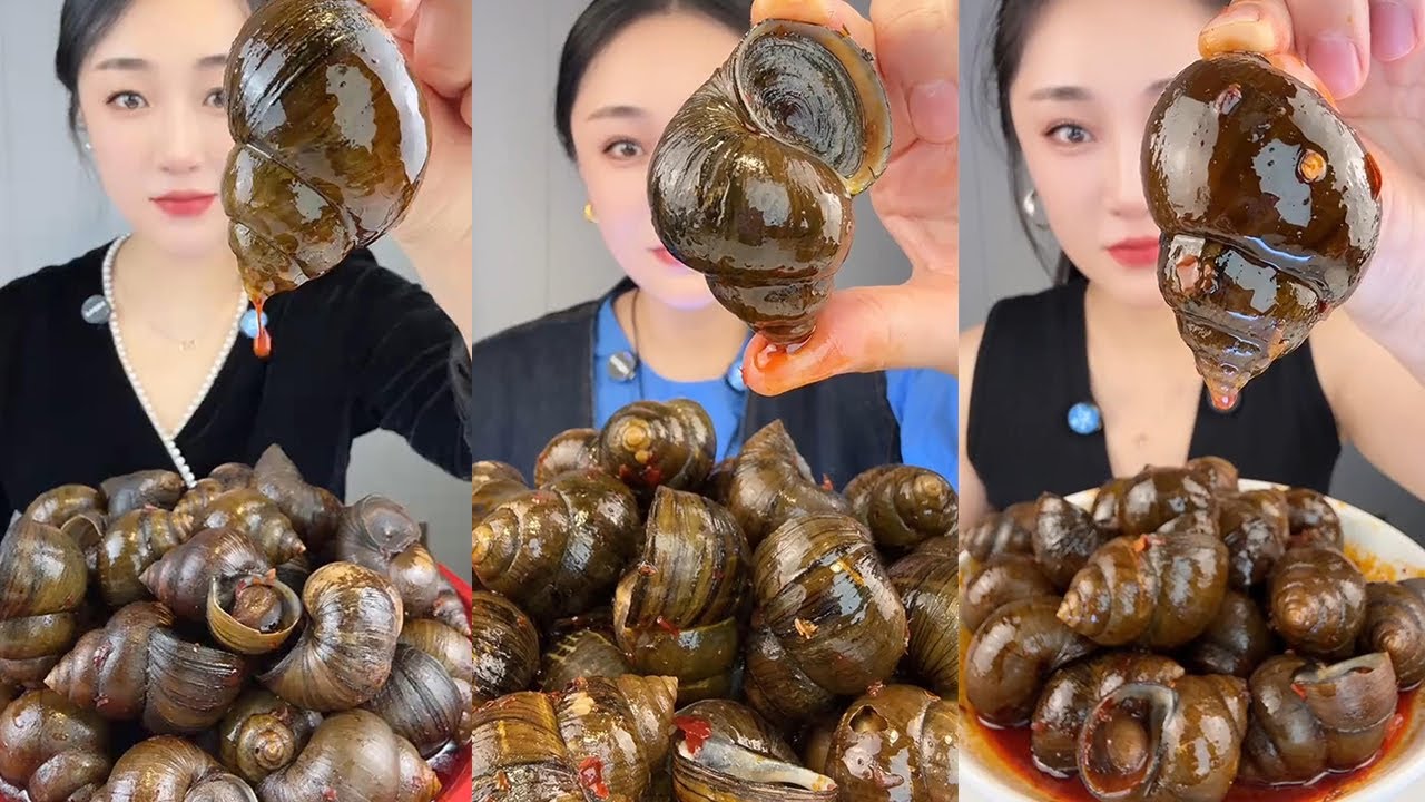 【Yummy】Eating show：river snail🐚🐚#mukbang#asmr