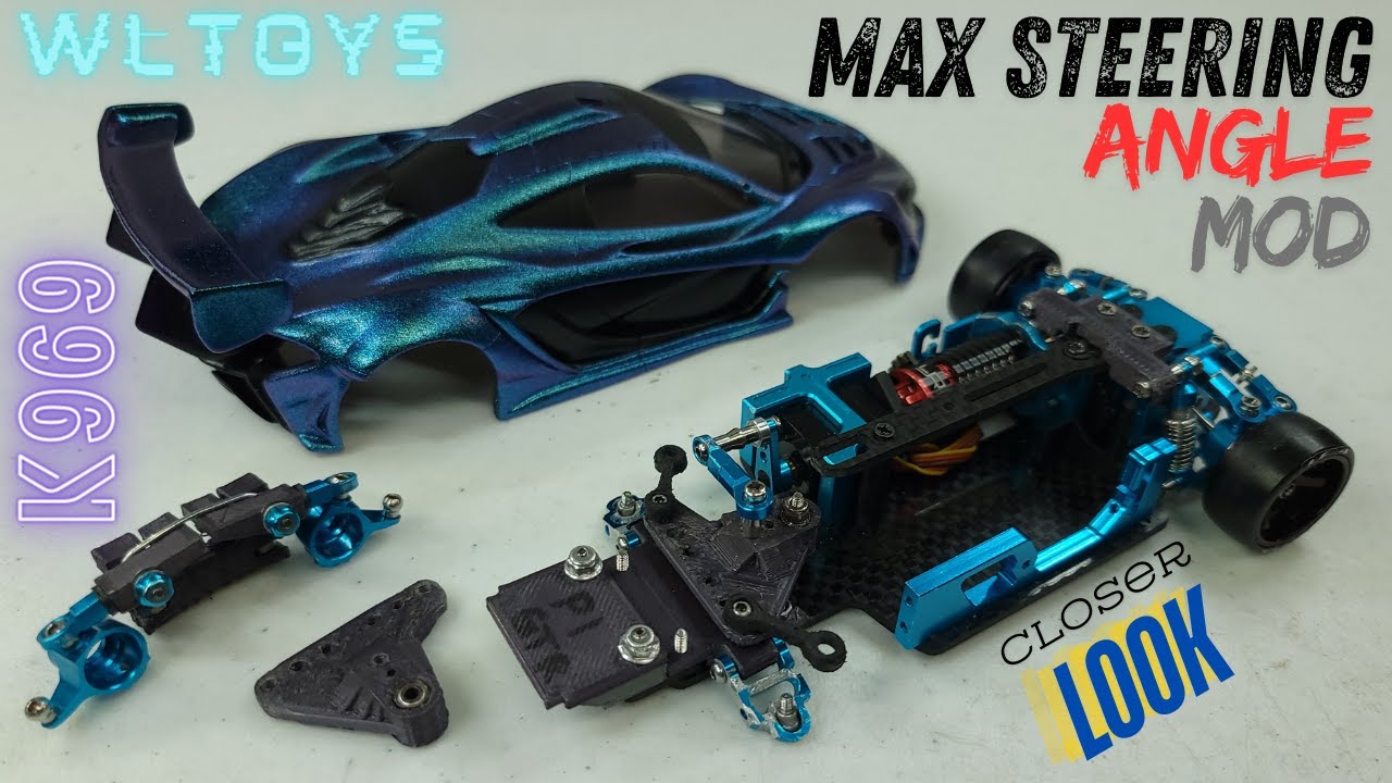 K969 K989 WLToys Max Steering Angle Mod Closer Look, Pros/Cons to the New Metal Upgrades Discussion