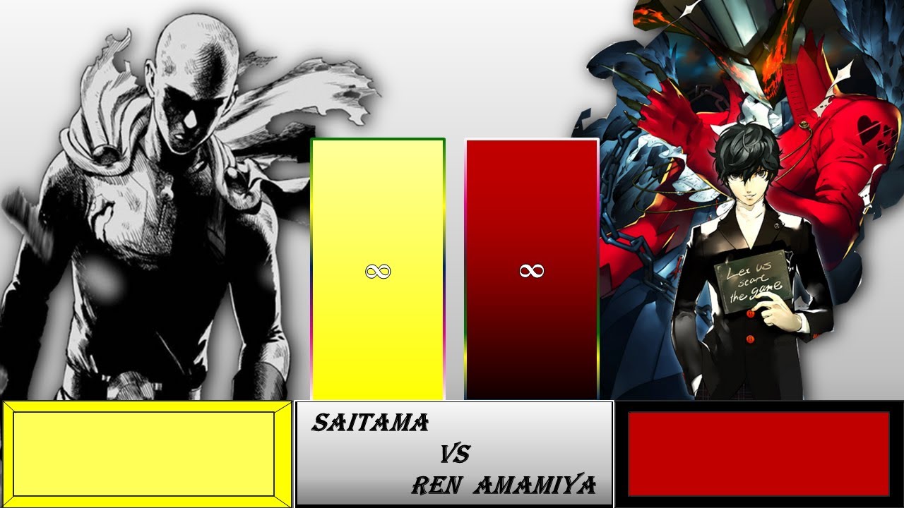 Ren Amamiya Vs Saitama Fight With Gods Power Level