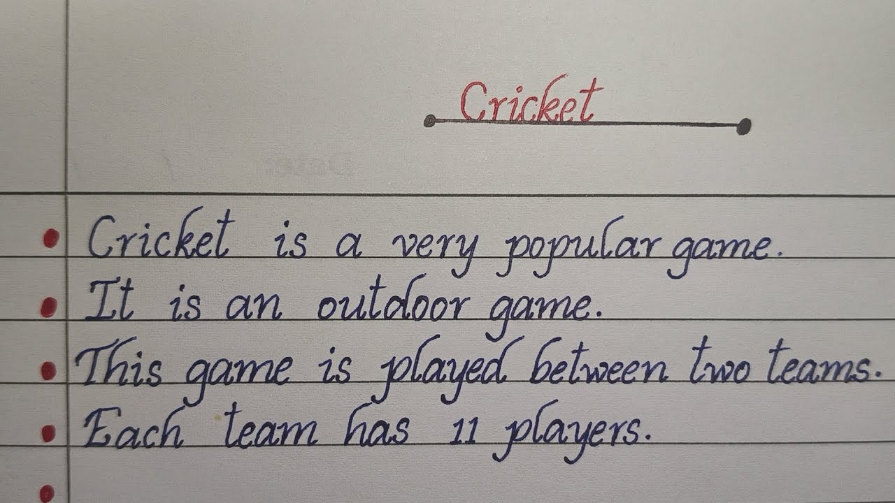 10 easy points about cricket #viralvideo #handwriting 