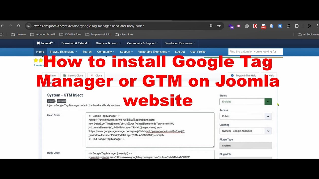 Как использовать Google Tag Manager (GTM) для создания веб-сайта на Joomla.