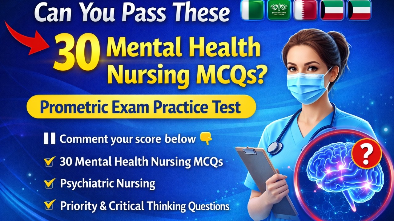 Can You Pass These 30 Mental Health Nursing MCQs? | DHA MOH DOH Nursing Exam Questions