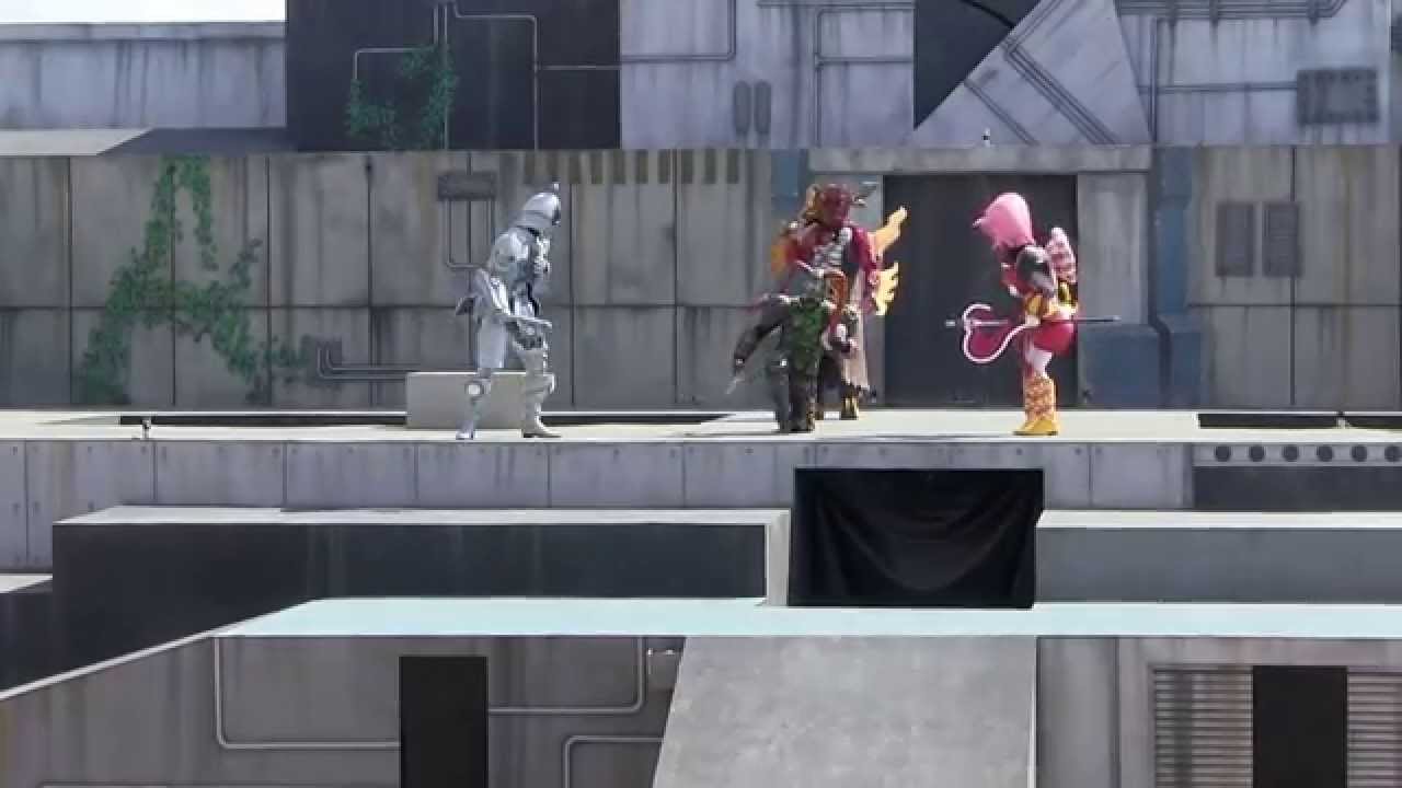 超決戦バトルステージ　獣電戦隊キョウリュウジャーショー歴代レッド登場2014.3.21