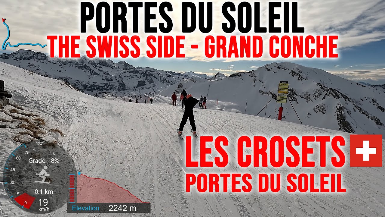 [4K] Skiing Les Crosets, Portes du Soleil - The Swiss Side - Grand Conche, Switzerland, GoPro HERO13