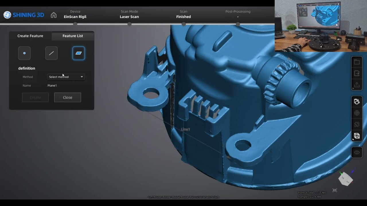 EinScan Rigil - Car Fog Lamp - 3D Laser Scanning Start to Finish