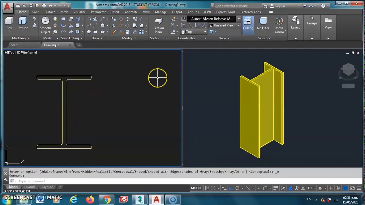 Vídeo 27 - Modelar perfiles metálicos