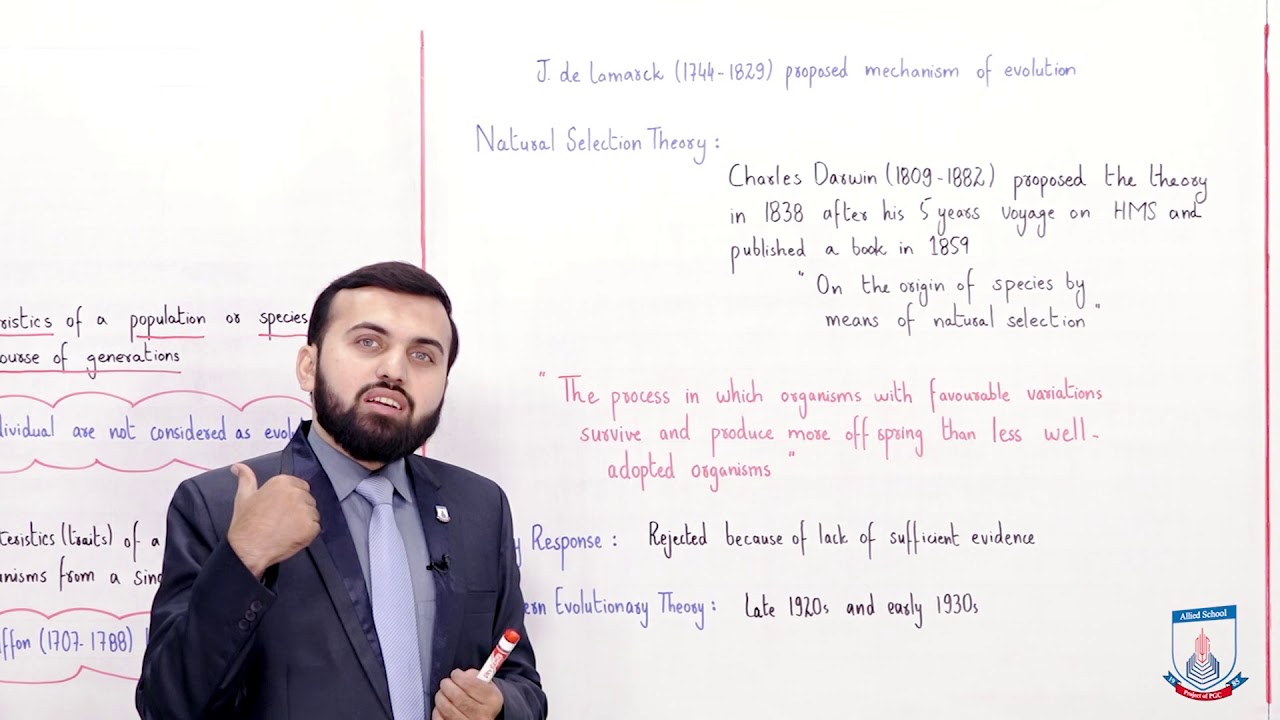 Class 10 - Biology - Chapter 15 - Lecture 08 Evolution - Allied Schools