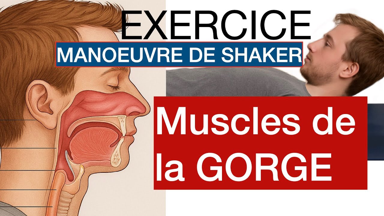 Améliorer les troubles de la DÉGLUTITION, EXERCICE pour muscles de la GORGE, Manœuvre de Shaker