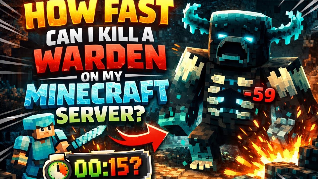 How fast can I kill the warden in my server