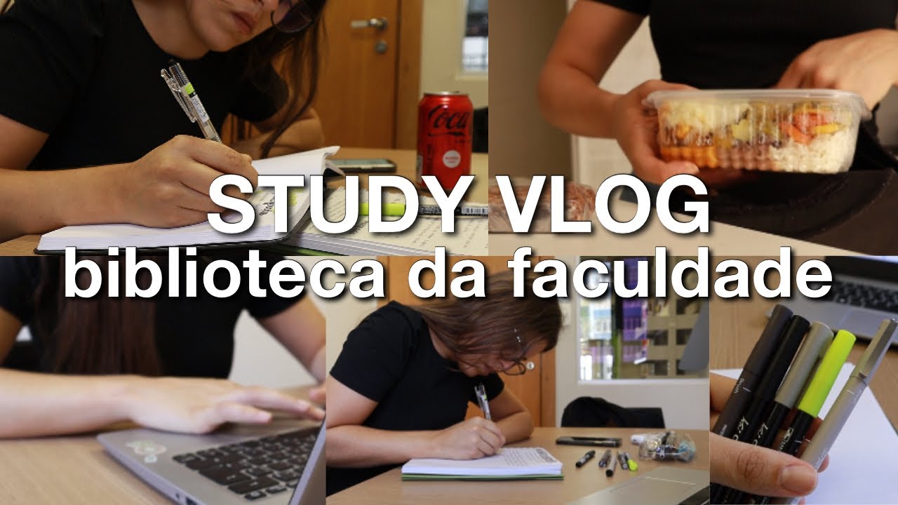STUDY VLOG na biblioteca da faculdade | uma tarde produtiva de estudos, anotações e leitura ativa