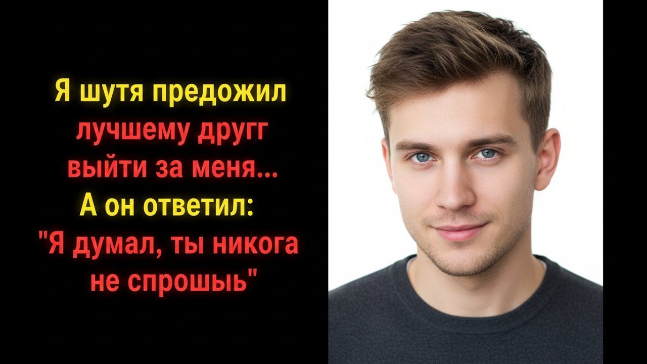 Я шутя предложил лучшему другу жениться на мне... А он ответил: «Я думал, ты никогда не спросишь».