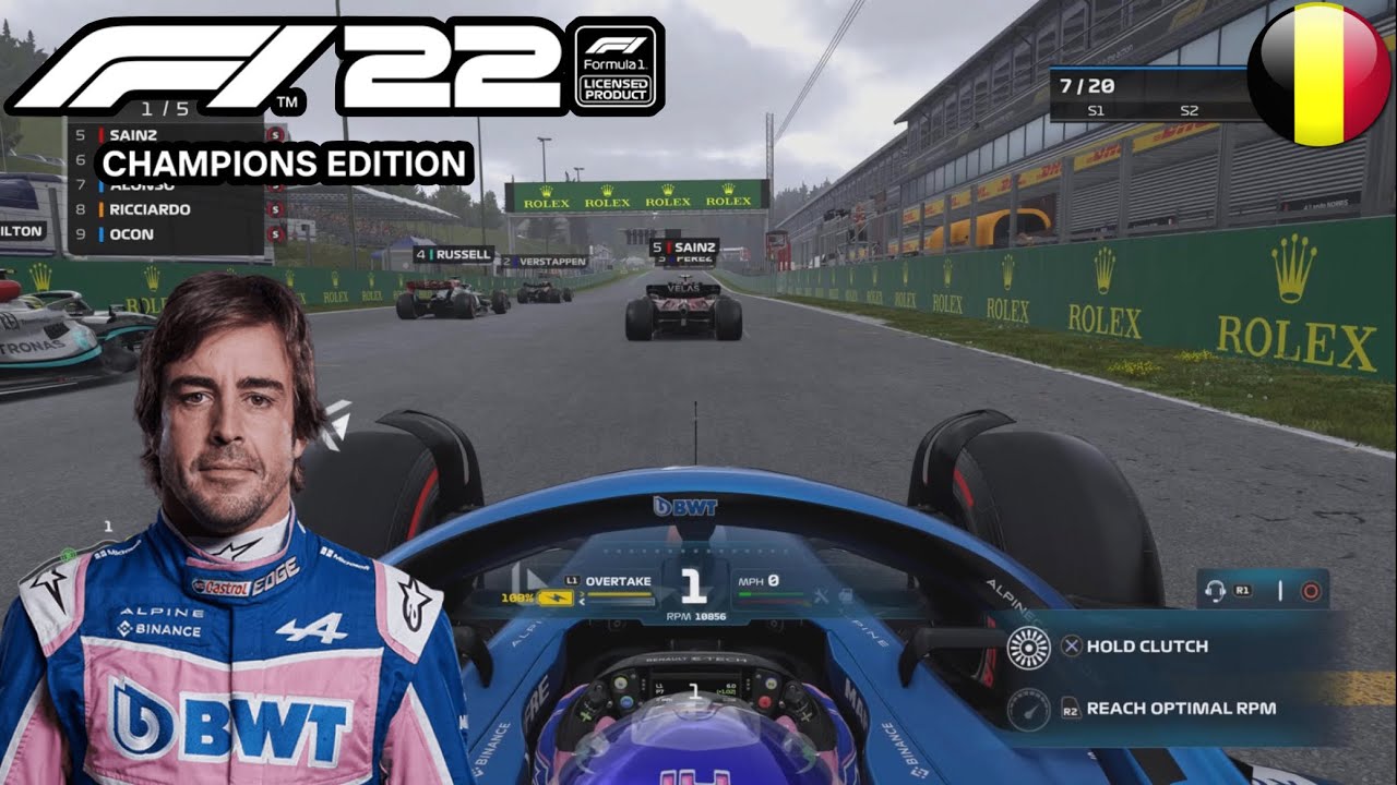 F1 22 - Fernando Alonso Belgium GP Gameplay | Alpine | PS5