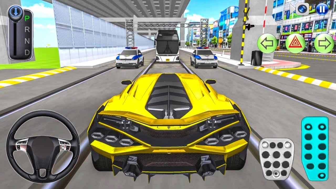 New Golden Lamborghini Car For Parking - 3D Driving Class - Android ios game 2025 | Car Game video