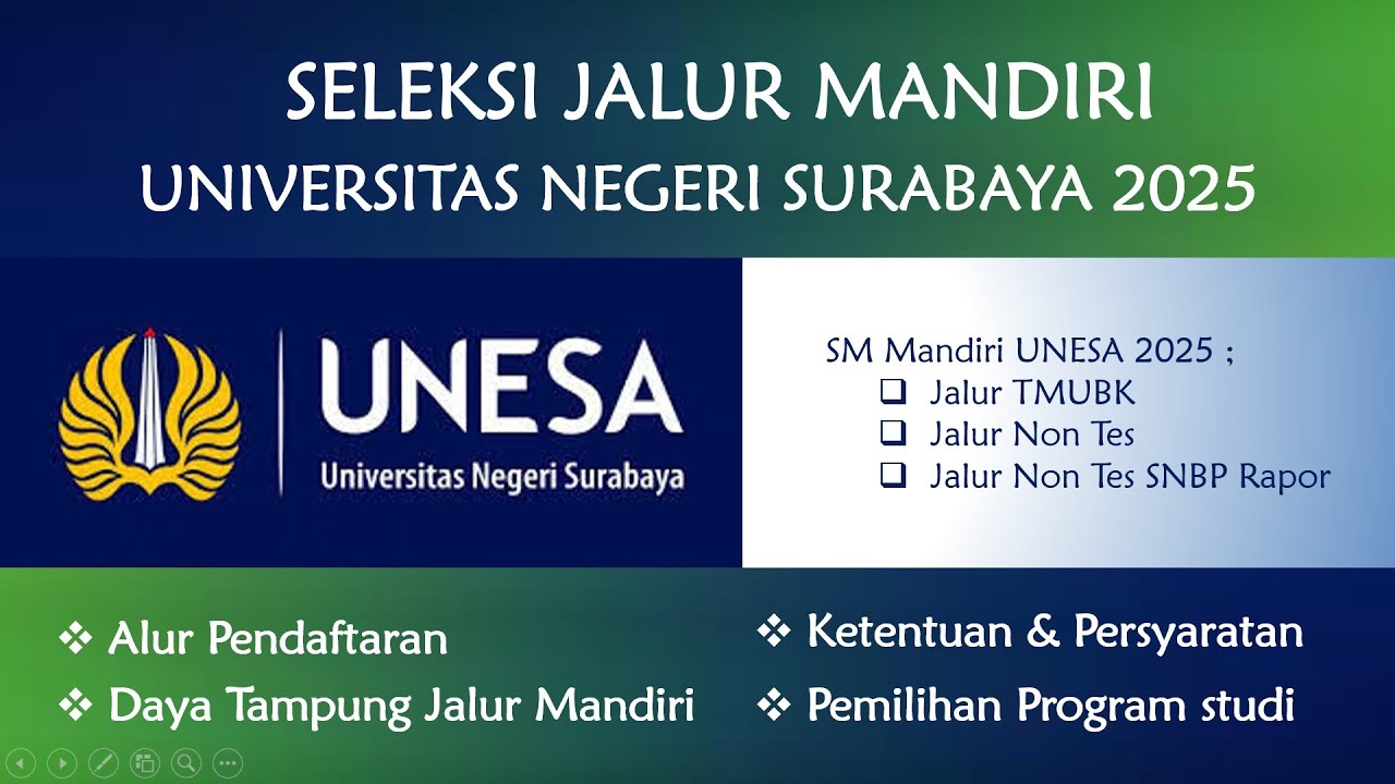 SELEKSI JALUR MANDIRI UNESA 2025