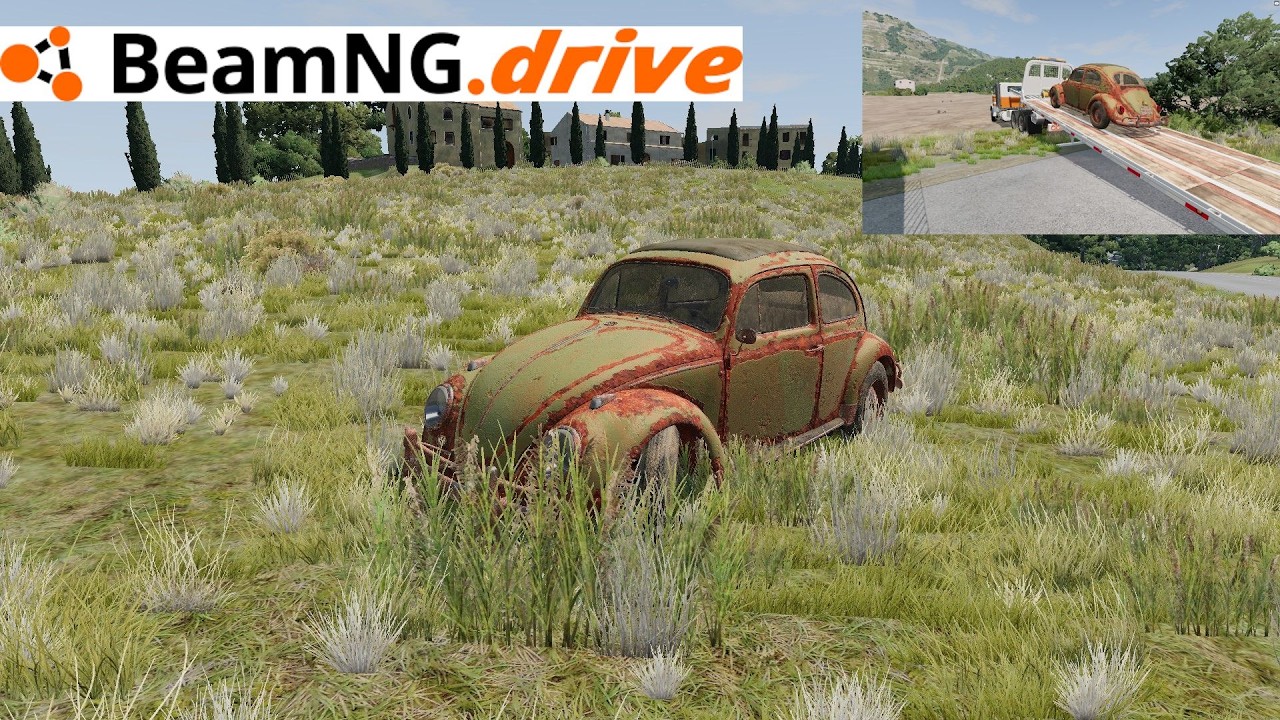 BEAMNG.DRIVE FAZENDO O RESGATE DE UM FUSCA DE 1963 NO INTERIOR DA ITÁLIA