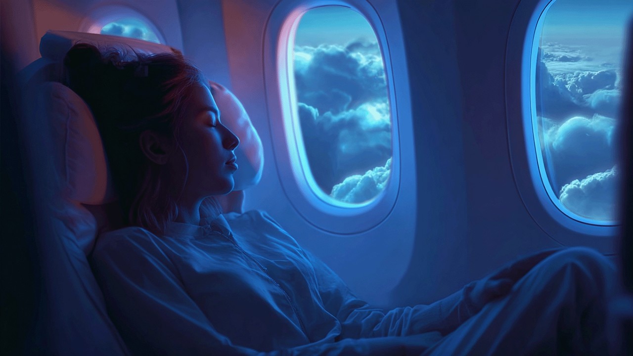 Gentle Airplane Cabin Sounds for Studying and Relaxation