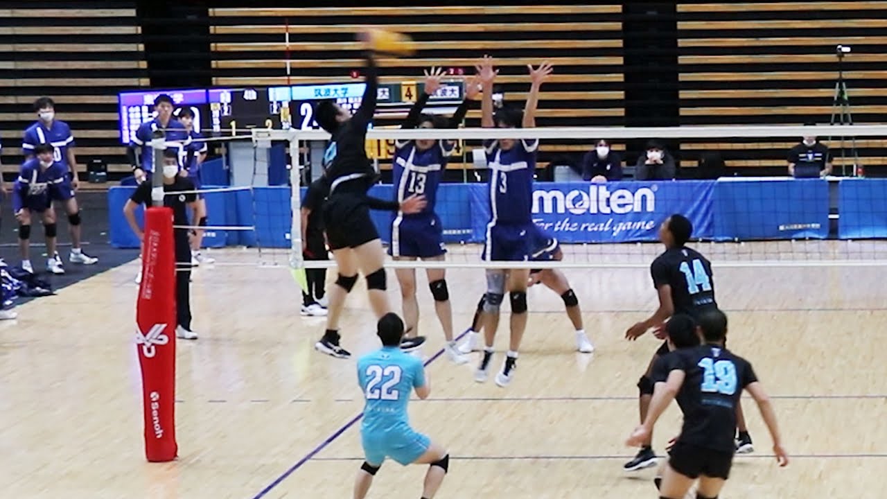 決勝戦  筑波大 vs 東海大 第４セット  垂水優芽、柳田歩輝、山本龍＜全日本インカレ2022＞＜男子バレーボール＞