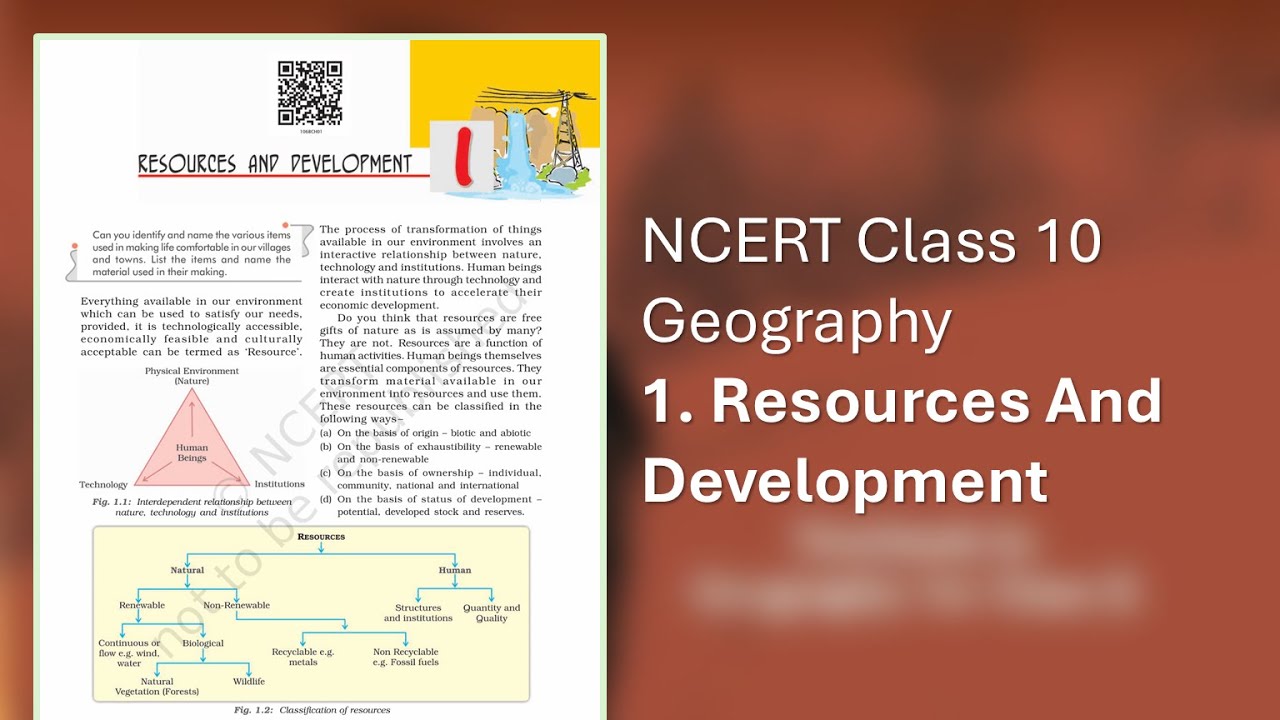 NCERT Class 10 Geography Ch 1: Resources and Development