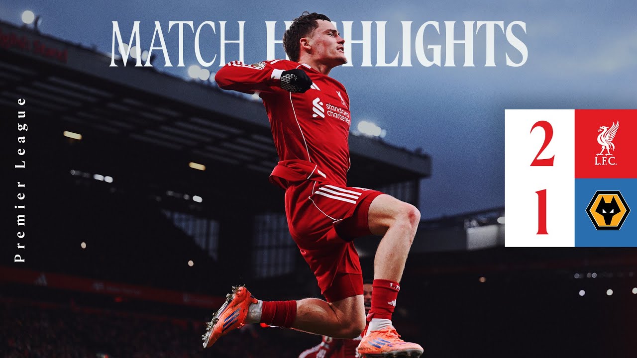 Highlights: Liverpool 2-1 Wolves | Premier League | First Florian Wirtz Goal!
