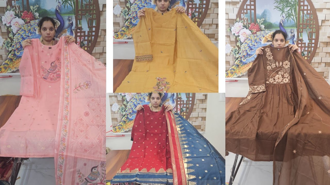 Exclusive Collections mul chanderi  & mul cotton kurti sets #naariCollections 