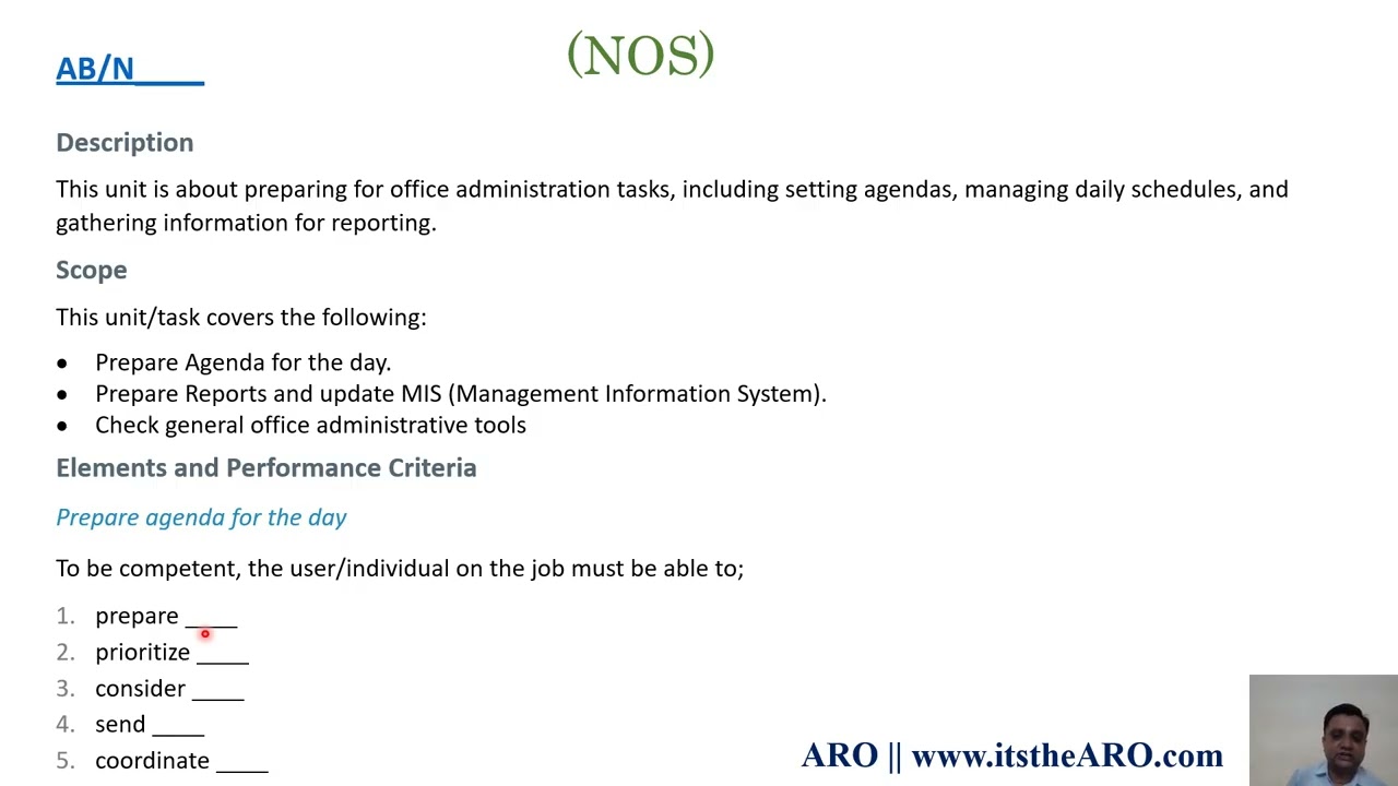 National Occupational Standards (NOS) - Description