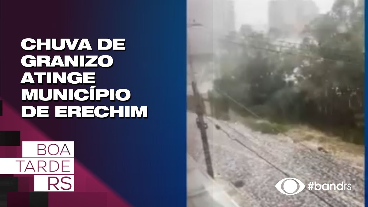 Chuva de granizo atinge município de Erechim