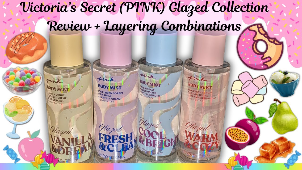 (Reviewing) NEW! 🍭🍩🍬Victoria's Secret PINK Glazed Collection ▌Layering Combinations #reviews