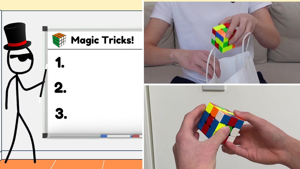3 Rubik's Cube Magic Tricks To IMPRESS Your Friends! | Cubing Magician Tutorial
